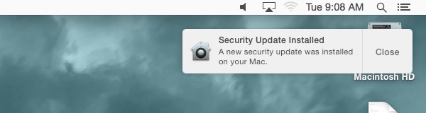 Apple automatic security update