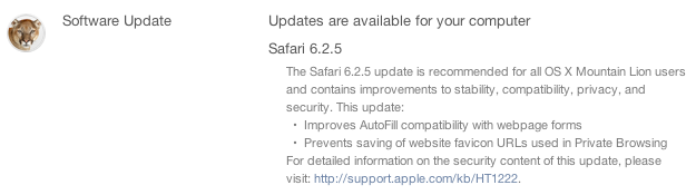 update safari for mac 10.8.5
