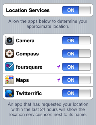 iOS 4 Location Services