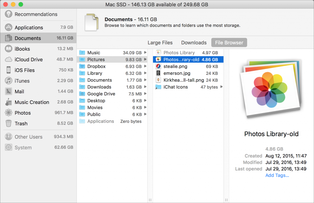 mac move photos library to hdd
