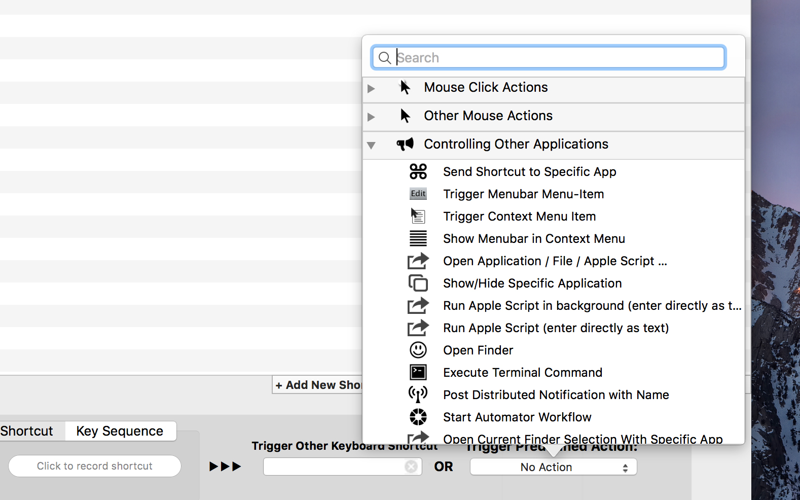 mac create shortcut bar