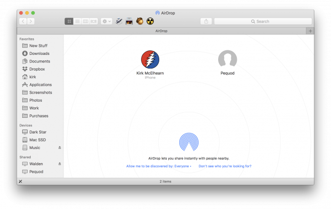 how to transfer files using airdrop