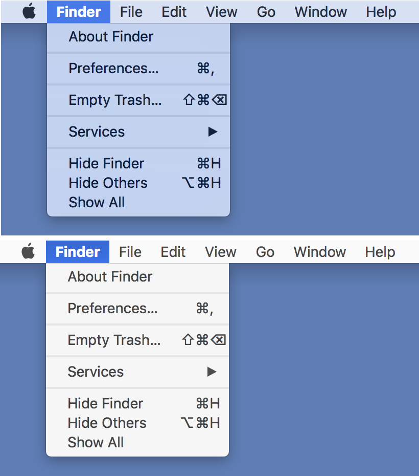 Finder display options