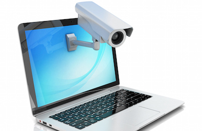 400px x 260px - Internet security concept â€“ laptop and surveillance camera ...