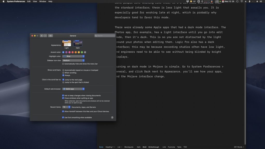 mojave dark mode switch