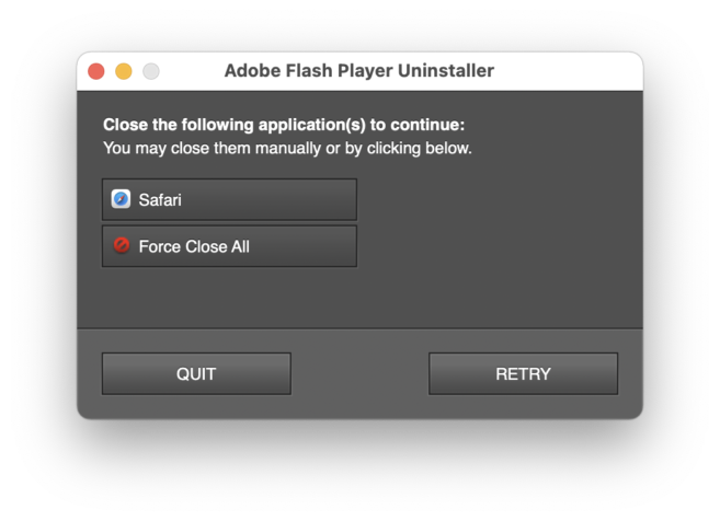 uninstall flash player from mac