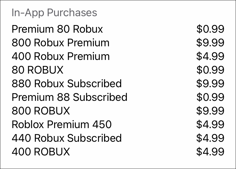 How To Buy More Than 800 Robux On Ipad - what is roblox 800 robux