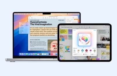 Apple Intelligence on MacBook and iPad vs comparison macOS iPadOS