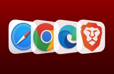 Apple Safari and Chromium-based browsers: Google Chrome, Microsoft Edge, Brave icons logos